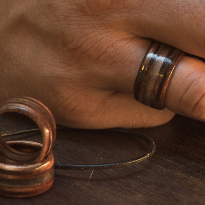 Layered Maple and Acrylic Ring