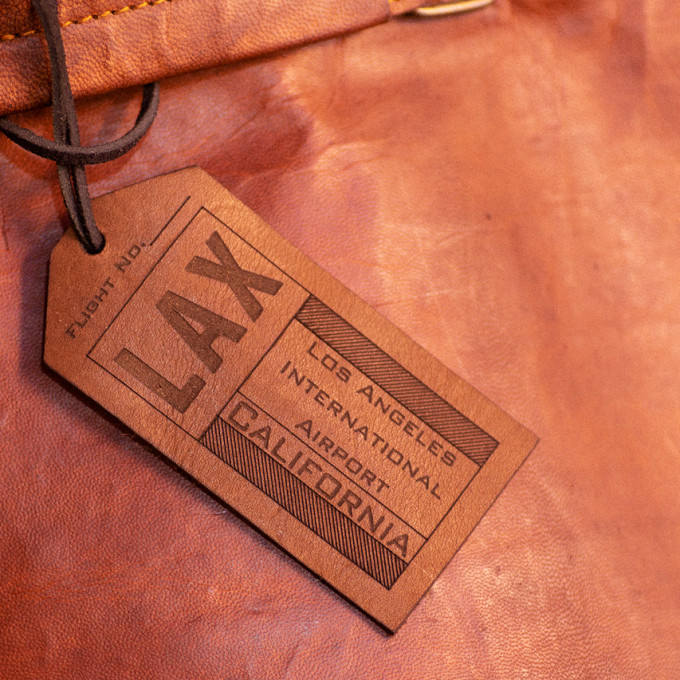 Engraved Leather Luggage Tags