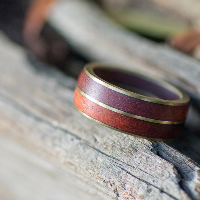 Brass and Bloodwood Ring